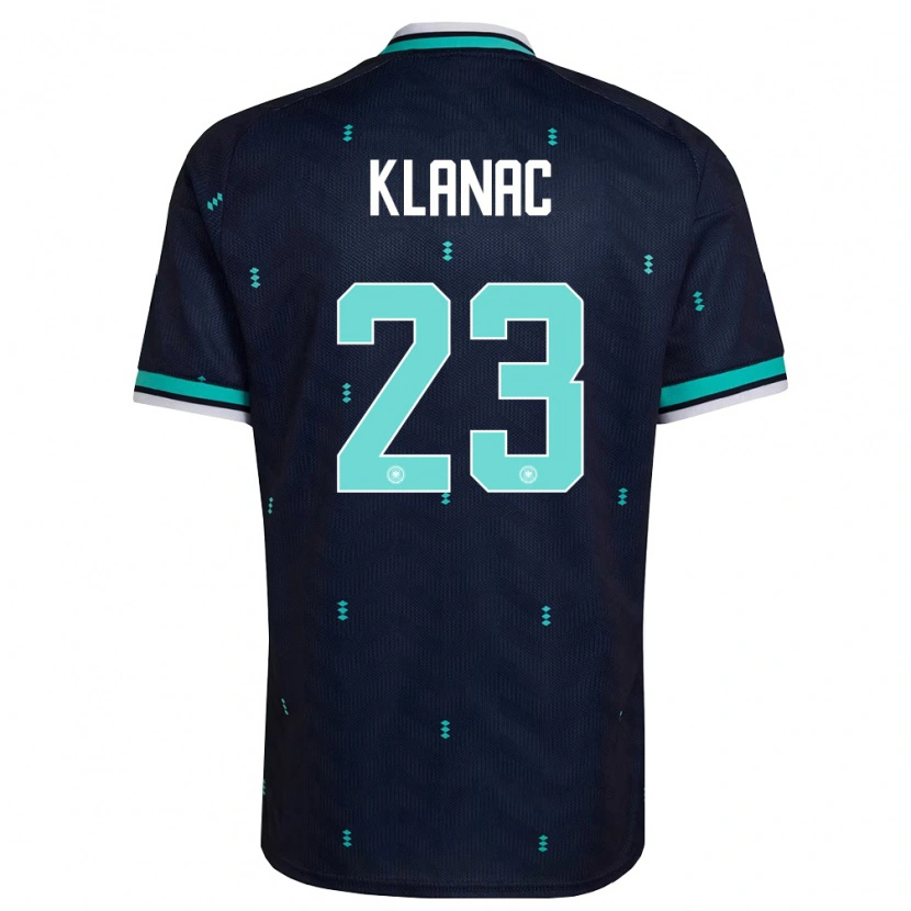 Danxen Barn Tyskland Leon Klanac #23 Marin Himmelblå Vit Bortatröja Matchtröjor 26-28 Tröjor T-Tröja