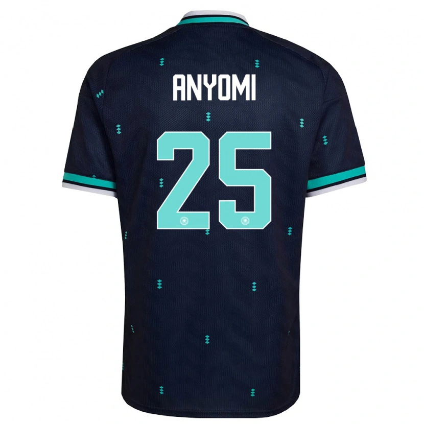 Danxen Barn Tyskland Nicole Anyomi #25 Marin Himmelblå Vit Bortatröja Matchtröjor 26-28 Tröjor T-Tröja