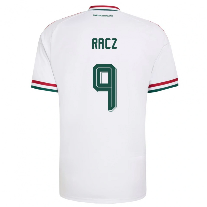 Danxen Barn Ungern Balázs Rácz #9 Vit Röd Grön Bortatröja Matchtröjor 26-28 Tröjor T-Tröja