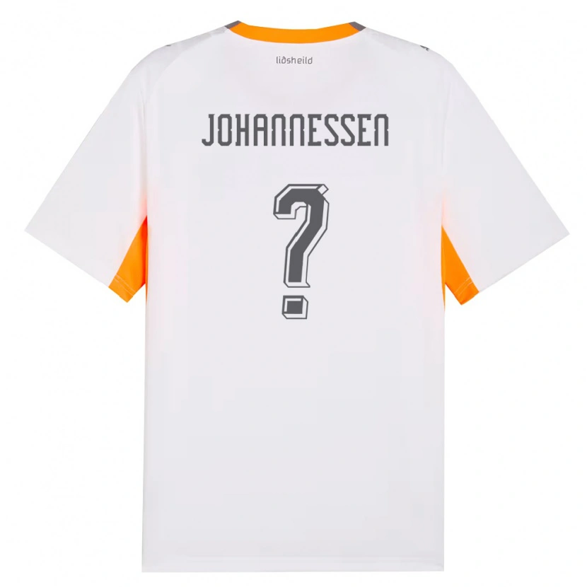 Danxen Barn Island Tómas Johannessen #0 Vit Orange Grå Bortatröja Matchtröjor 26-28 Tröjor T-Tröja