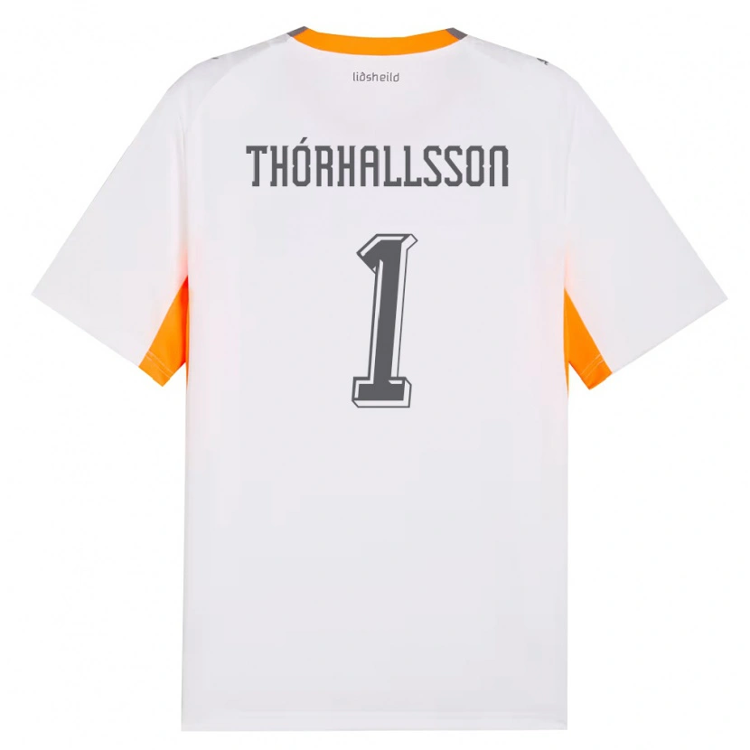 Danxen Barn Island Ívar Arnbro Thórhallsson #1 Vit Orange Grå Bortatröja Matchtröjor 26-28 Tröjor T-Tröja