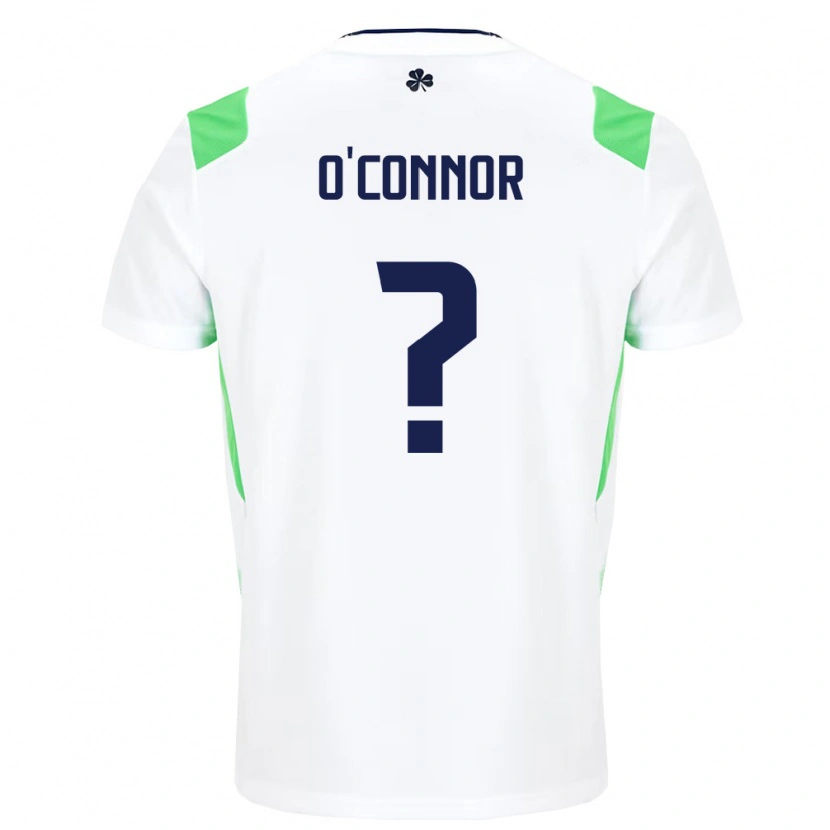 Danxen Barn Irland Josh O'connor #0 Vit Ljus Grön Bortatröja Matchtröjor 26-28 Tröjor T-Tröja