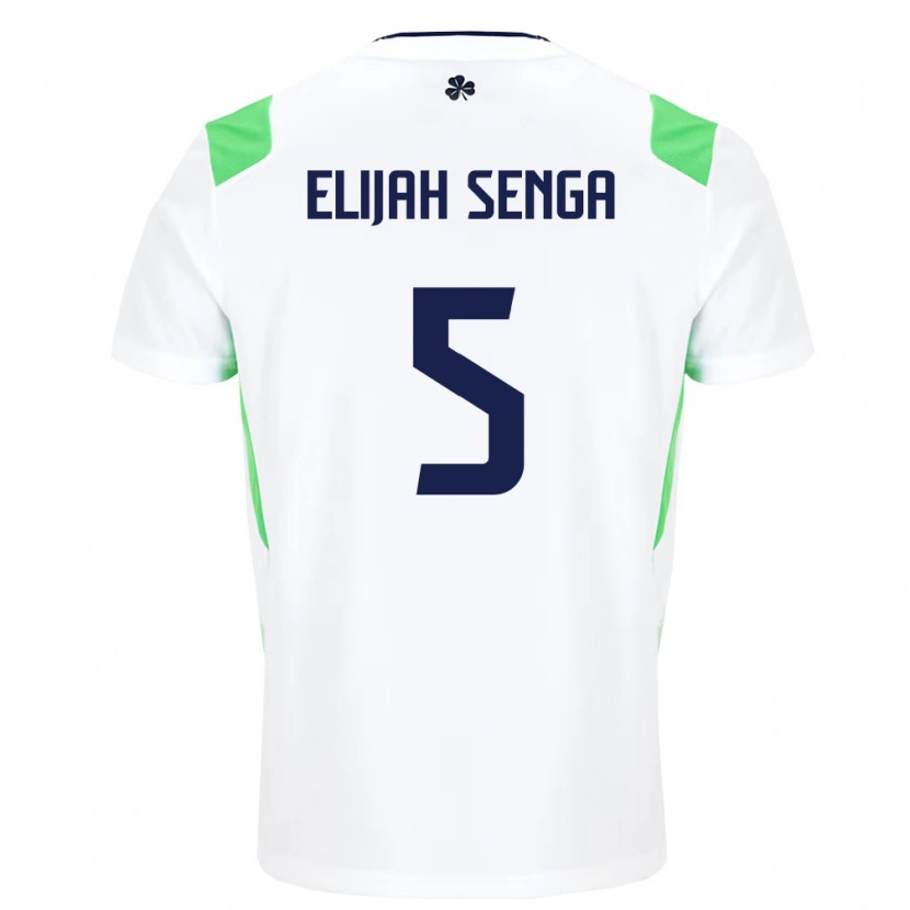 Danxen Barn Irland Ben Elijah Senga #5 Vit Ljus Grön Bortatröja Matchtröjor 26-28 Tröjor T-Tröja