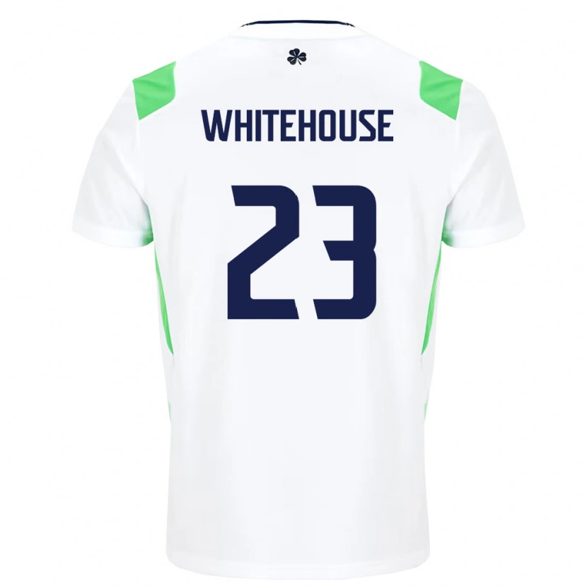 Danxen Barn Irland Sophie Whitehouse #23 Vit Ljus Grön Bortatröja Matchtröjor 26-28 Tröjor T-Tröja
