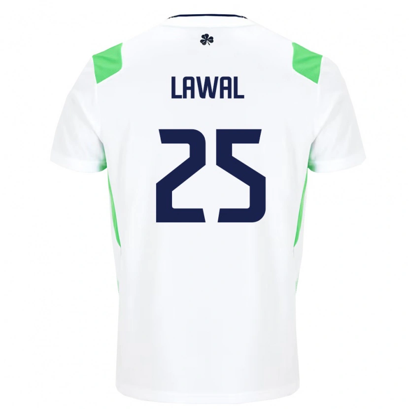 Danxen Barn Irland Bosun Lawal #25 Vit Ljus Grön Bortatröja Matchtröjor 26-28 Tröjor T-Tröja