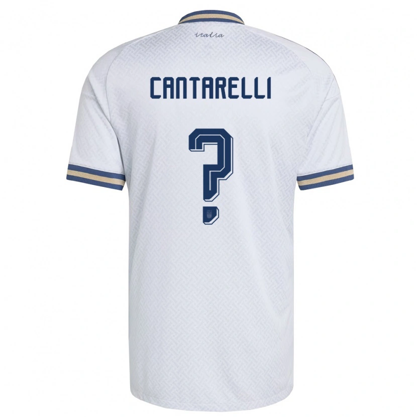 Danxen Barn Italien Elia Cantarelli #0 Off-White Marin Guld Bortatröja Matchtröjor 26-28 Tröjor T-Tröja