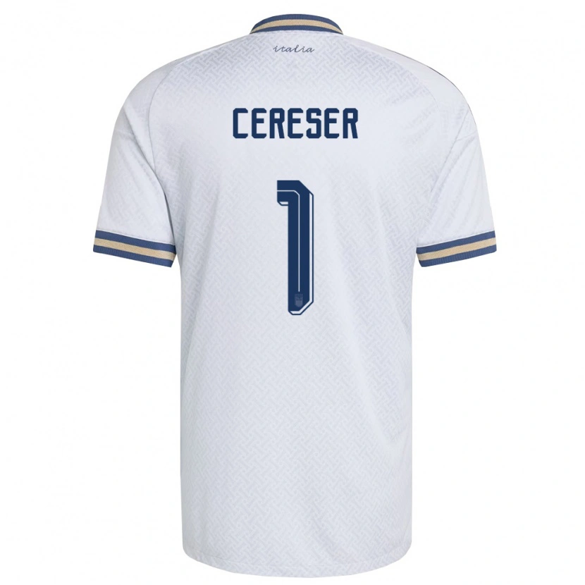 Danxen Barn Italien Francesco Cereser #1 Off-White Marin Guld Bortatröja Matchtröjor 26-28 Tröjor T-Tröja