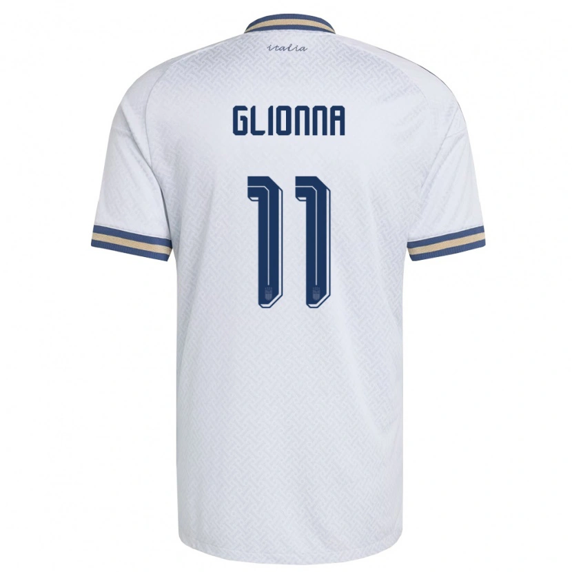 Danxen Barn Italien Benedetta Glionna #11 Off-White Marin Guld Bortatröja Matchtröjor 26-28 Tröjor T-Tröja
