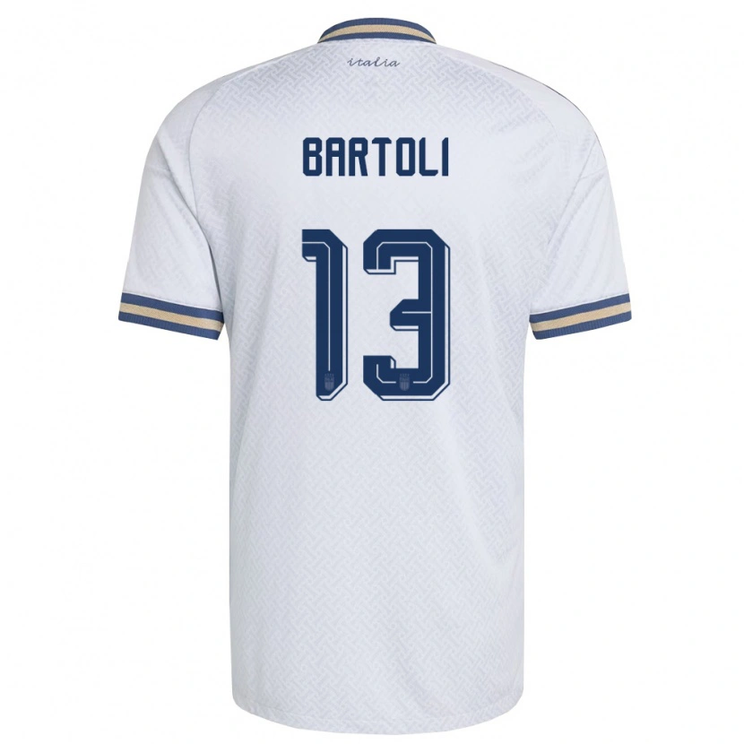 Danxen Barn Italien Elisa Bartoli #13 Off-White Marin Guld Bortatröja Matchtröjor 26-28 Tröjor T-Tröja