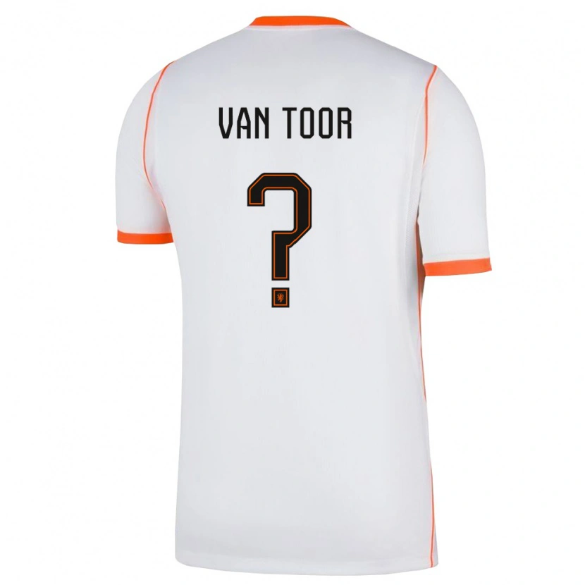 Danxen Barn Nederländerna Julian Van Toor #0 Vit Orange Bortatröja Matchtröjor 26-28 Tröjor T-Tröja