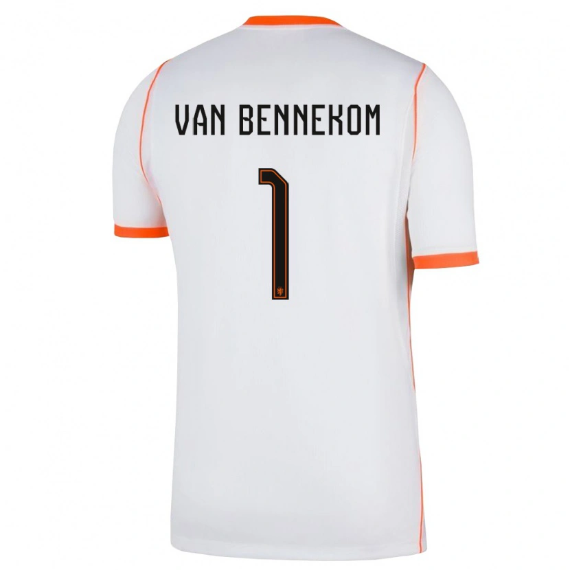 Danxen Barn Nederländerna Duron Van Bennekom #1 Vit Orange Bortatröja Matchtröjor 26-28 Tröjor T-Tröja