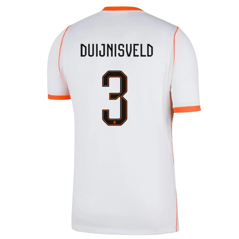 Danxen Barn Nederländerna Owen Duijnisveld #3 Vit Orange Bortatröja Matchtröjor 26-28 Tröjor T-Tröja