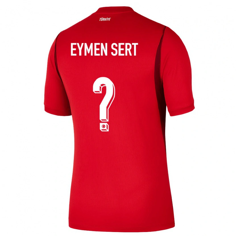 Danxen Män Kalkon Ahmet Eymen Sert #0 Röd Burgund Hemmatröja Matchtröjor 26-28 Tröjor T-Tröja