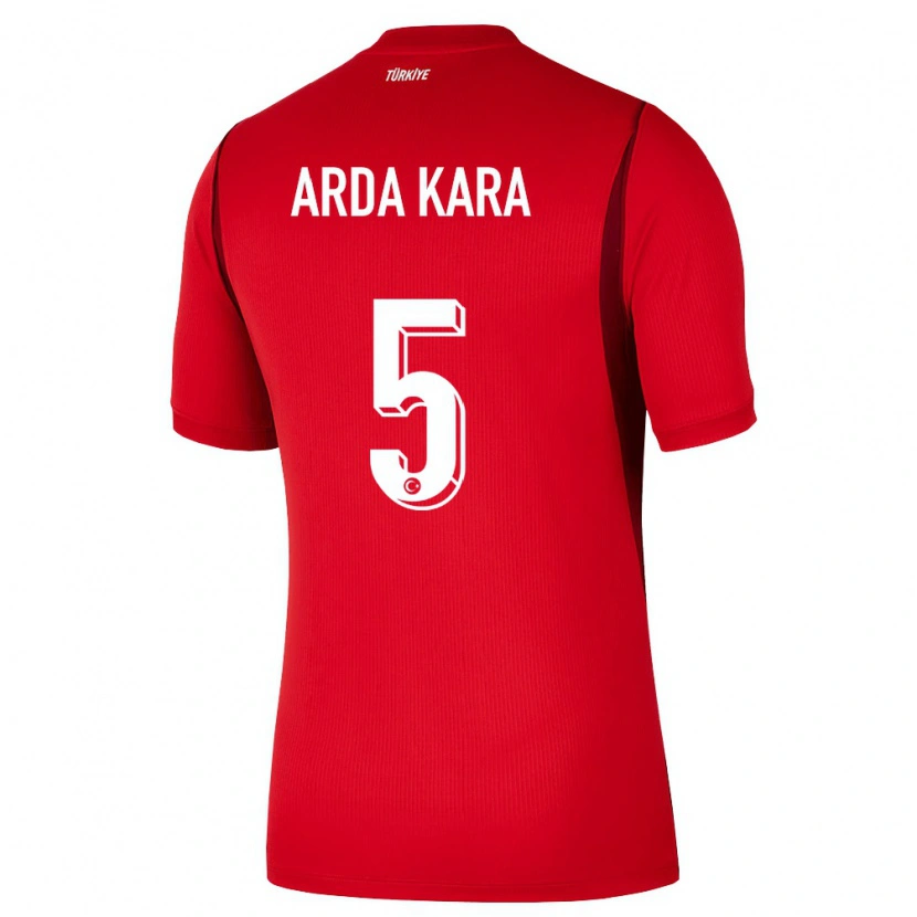Danxen Män Kalkon Ömer Arda Kara #5 Röd Burgund Hemmatröja Matchtröjor 26-28 Tröjor T-Tröja
