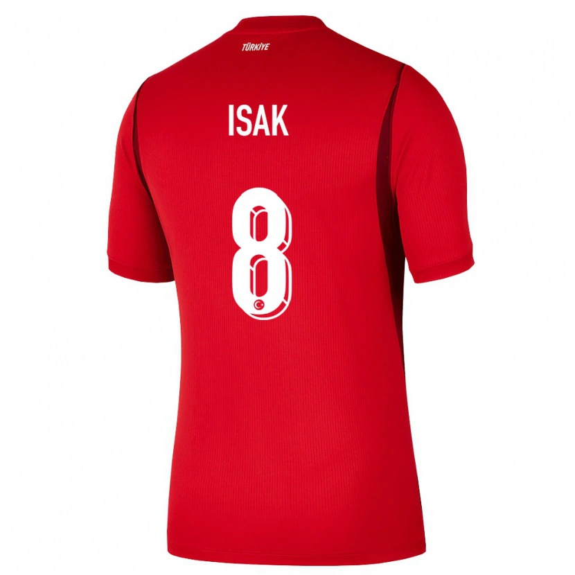 Danxen Män Kalkon İsak Vural #8 Röd Burgund Hemmatröja Matchtröjor 26-28 Tröjor T-Tröja