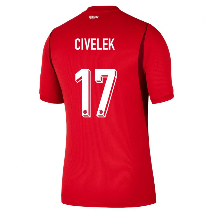 Danxen Män Kalkon İlayda Civelek #17 Röd Burgund Hemmatröja Matchtröjor 26-28 Tröjor T-Tröja