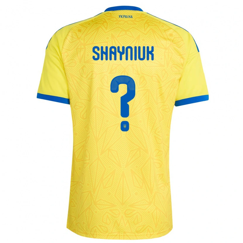 Danxen Män Ukraina Marina Shayniuk #0 Gul Blå Hemmatröja Matchtröjor 26-28 Tröjor T-Tröja