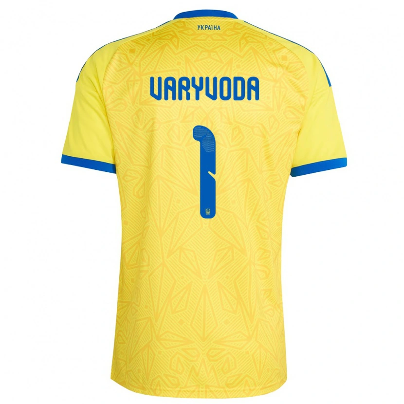 Danxen Män Ukraina Oleksandr Varyvoda #1 Gul Blå Hemmatröja Matchtröjor 26-28 Tröjor T-Tröja