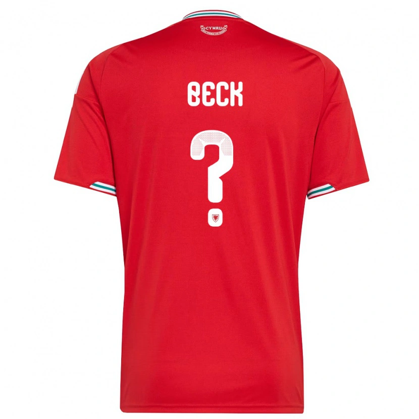 Danxen Män Wales Owen Beck #0 Röd Vit Grön Hemmatröja Matchtröjor 26-28 Tröjor T-Tröja