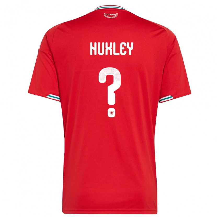 Danxen Män Wales Leon Huxley #0 Röd Vit Grön Hemmatröja Matchtröjor 26-28 Tröjor T-Tröja