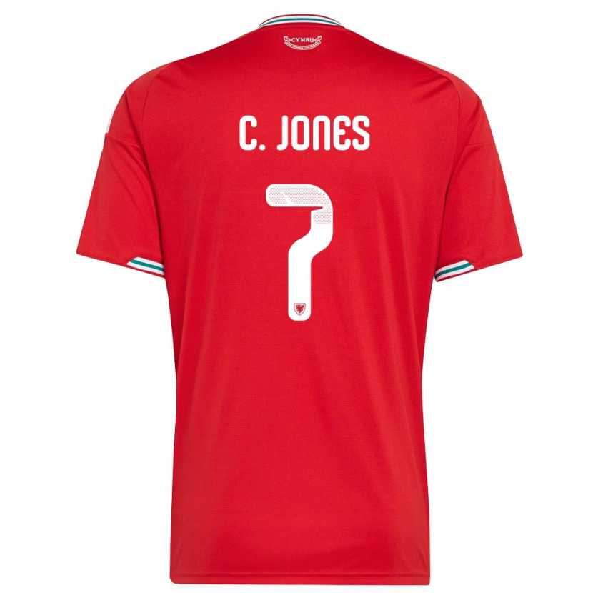 Danxen Män Wales Callum Jones #7 Röd Vit Grön Hemmatröja Matchtröjor 26-28 Tröjor T-Tröja