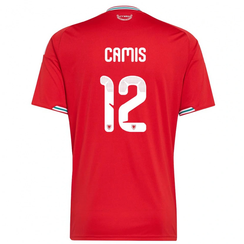 Danxen Män Wales Oliver Camis #12 Röd Vit Grön Hemmatröja Matchtröjor 26-28 Tröjor T-Tröja