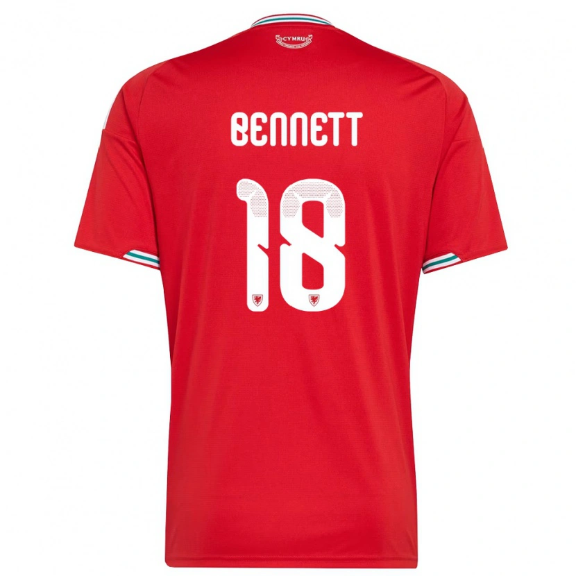 Danxen Män Wales Murphy Bennett #18 Röd Vit Grön Hemmatröja Matchtröjor 26-28 Tröjor T-Tröja