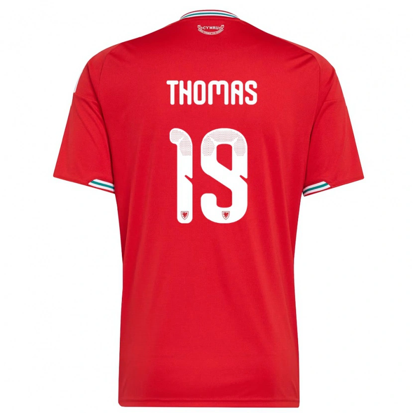 Danxen Män Wales Sorba Thomas #19 Röd Vit Grön Hemmatröja Matchtröjor 26-28 Tröjor T-Tröja