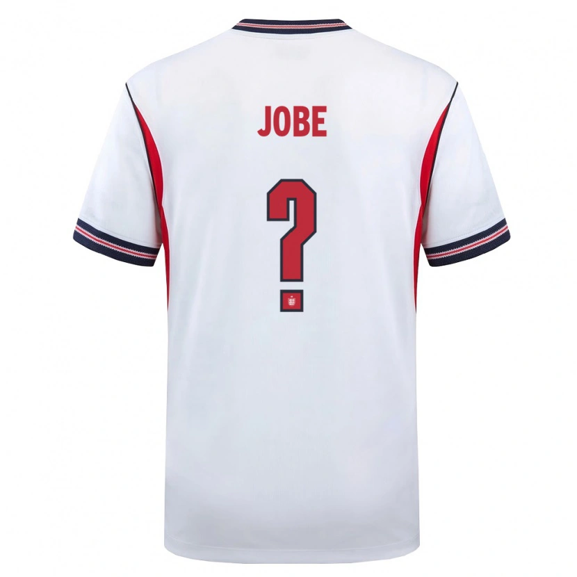 Danxen Män England Jobe Bellingham #0 Vit Marin Röd Hemmatröja Matchtröjor 26-28 Tröjor T-Tröja