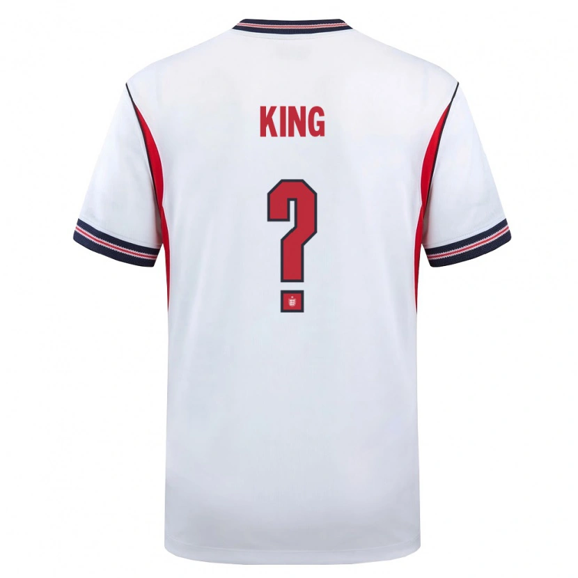 Danxen Män England Josh King #0 Vit Marin Röd Hemmatröja Matchtröjor 26-28 Tröjor T-Tröja