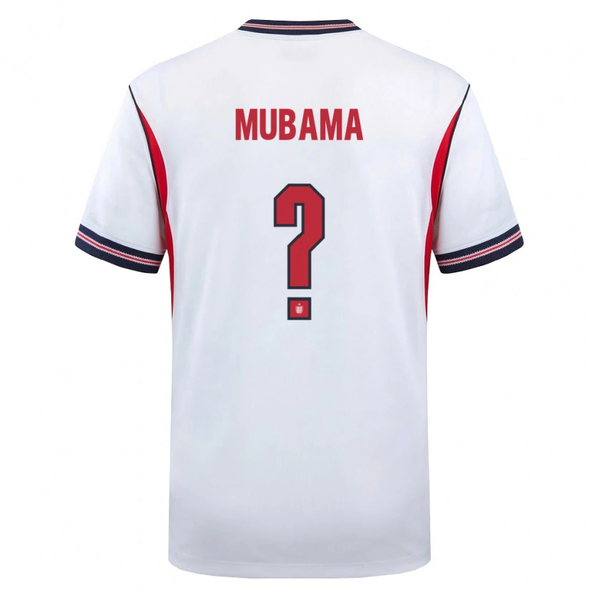 Danxen Män England Divin Mubama #0 Vit Marin Röd Hemmatröja Matchtröjor 26-28 Tröjor T-Tröja