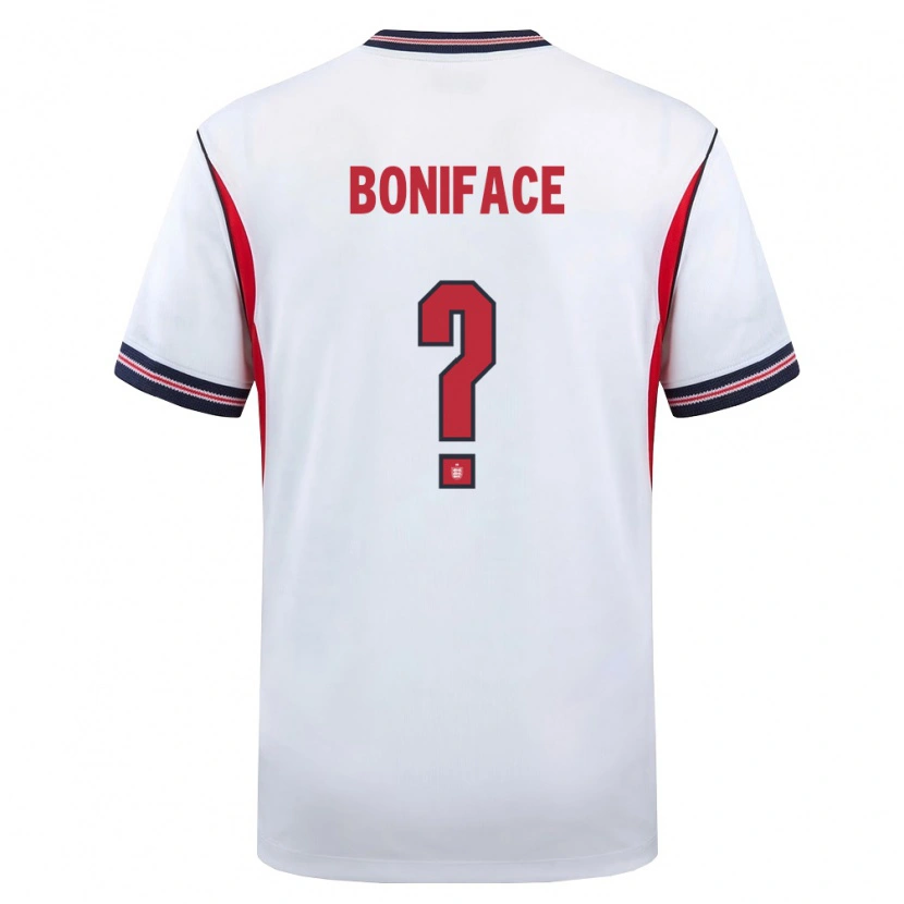 Danxen Män England Somto Boniface #0 Vit Marin Röd Hemmatröja Matchtröjor 26-28 Tröjor T-Tröja