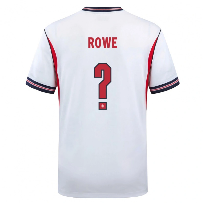 Danxen Män England Triston Rowe #0 Vit Marin Röd Hemmatröja Matchtröjor 26-28 Tröjor T-Tröja