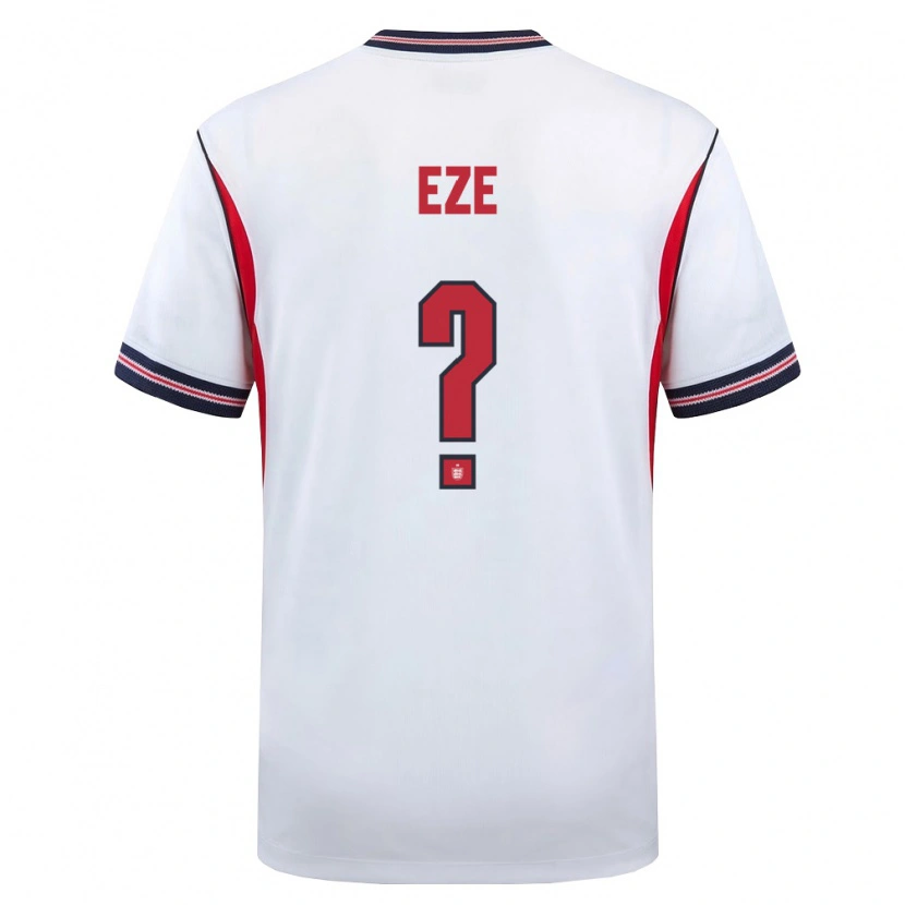 Danxen Män England David Eze #0 Vit Marin Röd Hemmatröja Matchtröjor 26-28 Tröjor T-Tröja
