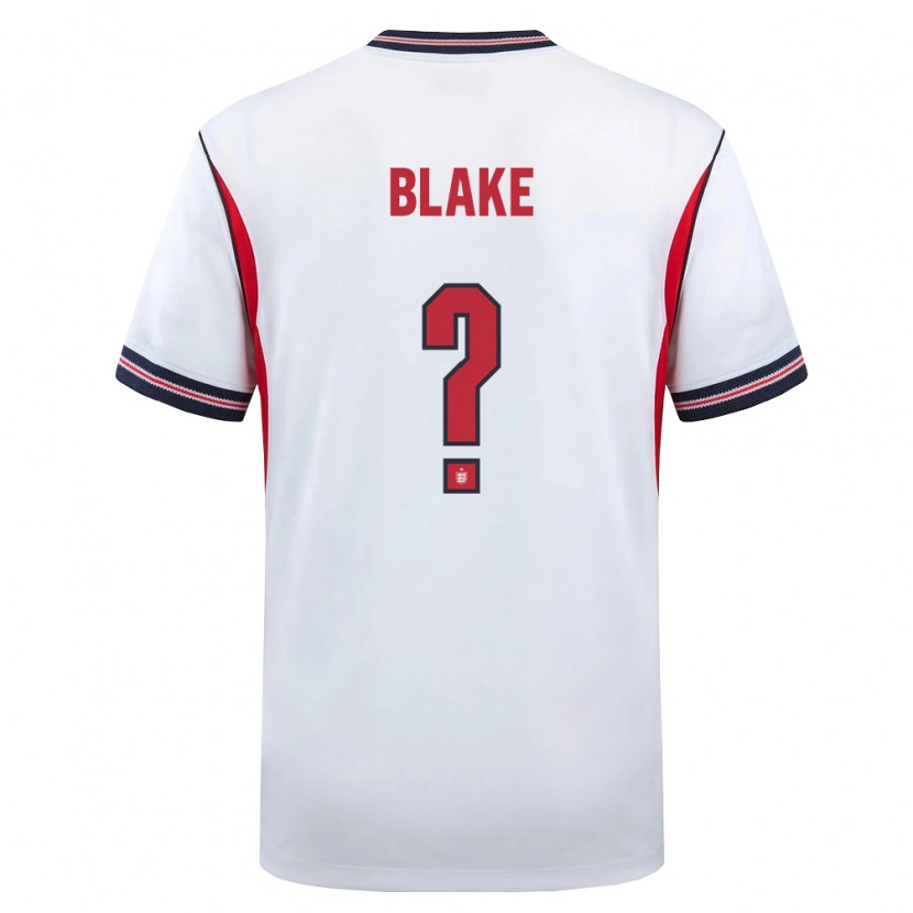 Danxen Män England Josh Blake #0 Vit Marin Röd Hemmatröja Matchtröjor 26-28 Tröjor T-Tröja