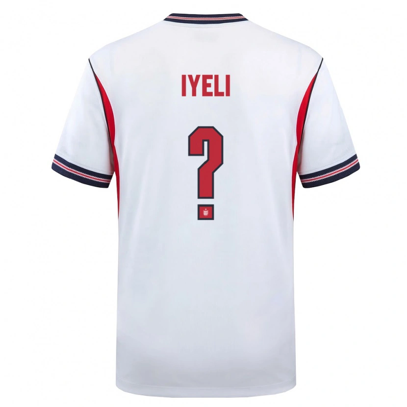 Danxen Män England Mj Iyeli #0 Vit Marin Röd Hemmatröja Matchtröjor 26-28 Tröjor T-Tröja