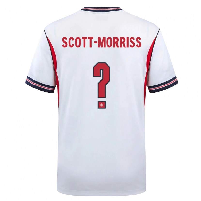Danxen Män England Gus Scott-Morriss #0 Vit Marin Röd Hemmatröja Matchtröjor 26-28 Tröjor T-Tröja