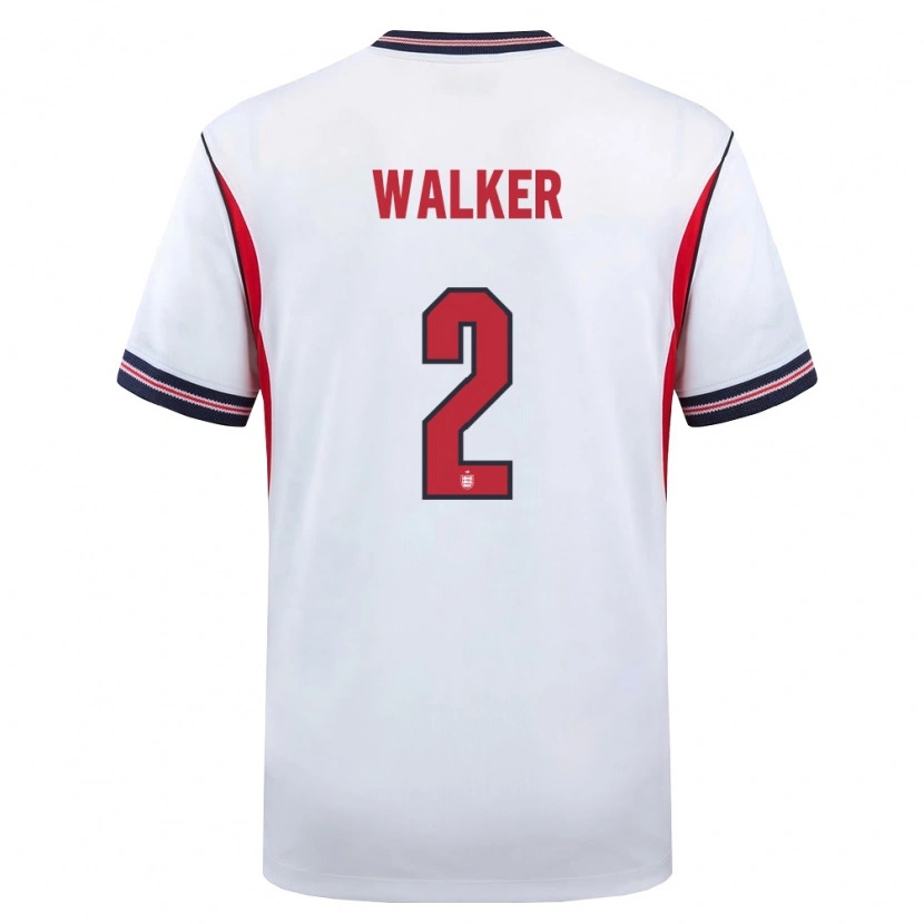Danxen Män England Kyle Walker #2 Vit Marin Röd Hemmatröja Matchtröjor 26-28 Tröjor T-Tröja