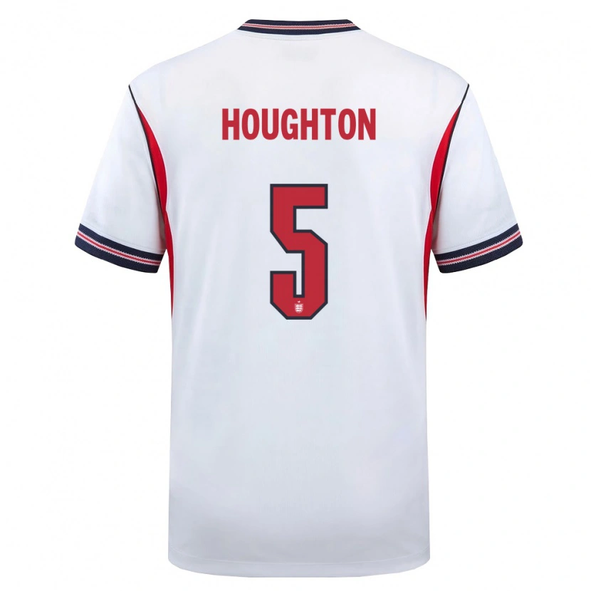 Danxen Män England Steph Houghton #5 Vit Marin Röd Hemmatröja Matchtröjor 26-28 Tröjor T-Tröja