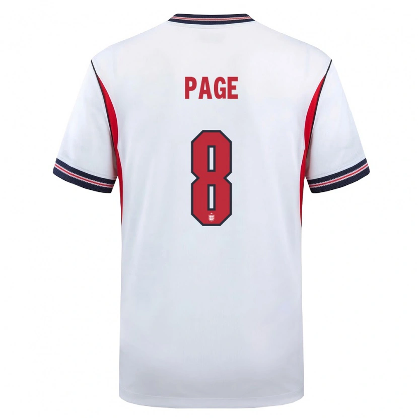 Danxen Män England Louis Page #8 Vit Marin Röd Hemmatröja Matchtröjor 26-28 Tröjor T-Tröja