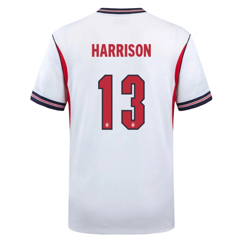 Danxen Män England Elyh Harrison #13 Vit Marin Röd Hemmatröja Matchtröjor 26-28 Tröjor T-Tröja