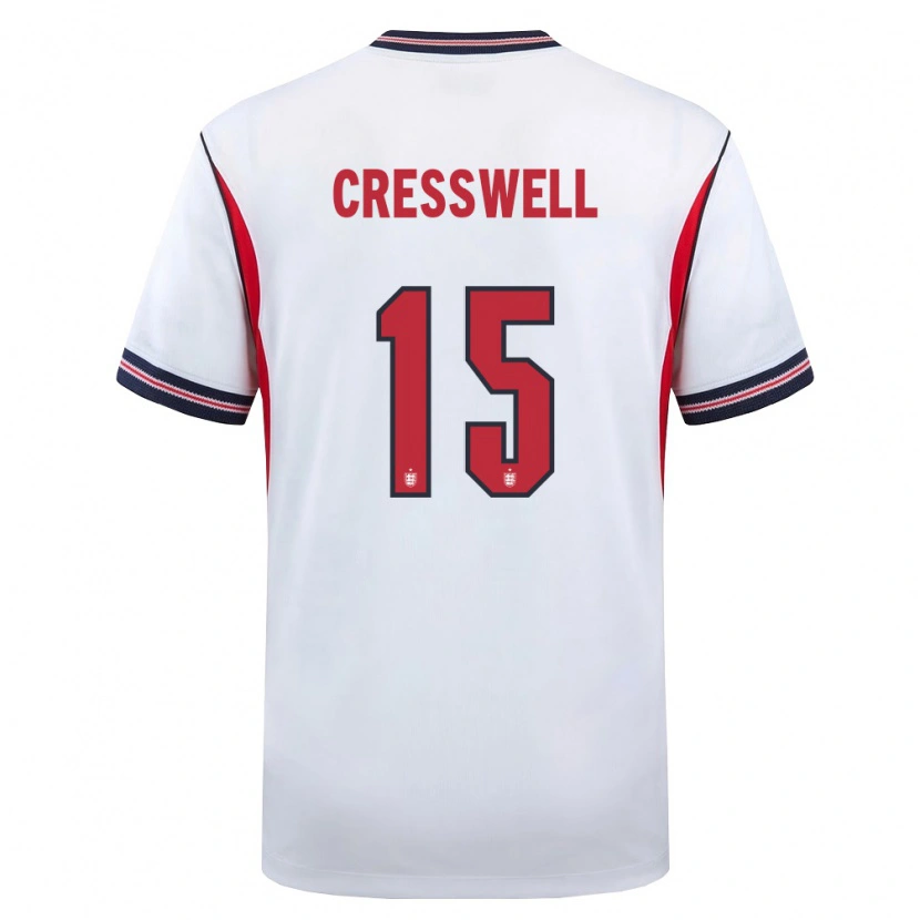 Danxen Män England Charlie Cresswell #15 Vit Marin Röd Hemmatröja Matchtröjor 26-28 Tröjor T-Tröja