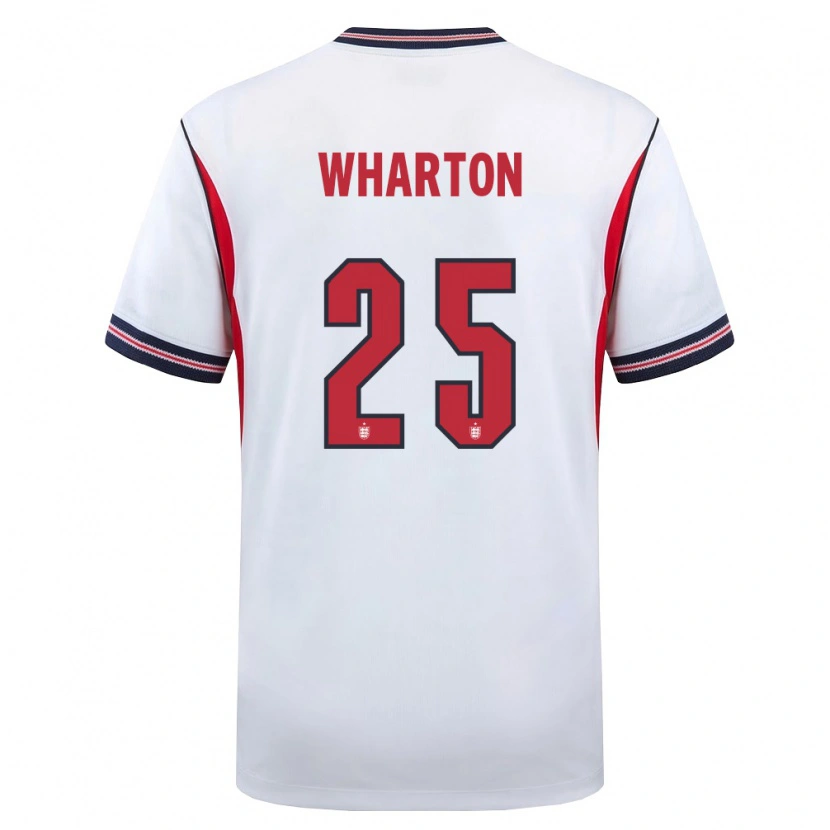 Danxen Män England Adam Wharton #25 Vit Marin Röd Hemmatröja Matchtröjor 26-28 Tröjor T-Tröja