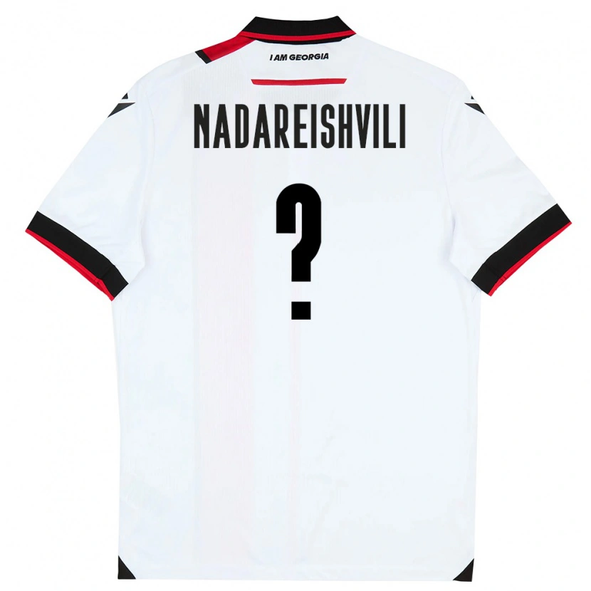 Danxen Män Georgia Gia Nadareishvili #0 Vit Svart Röd Hemmatröja Matchtröjor 26-28 Tröjor T-Tröja
