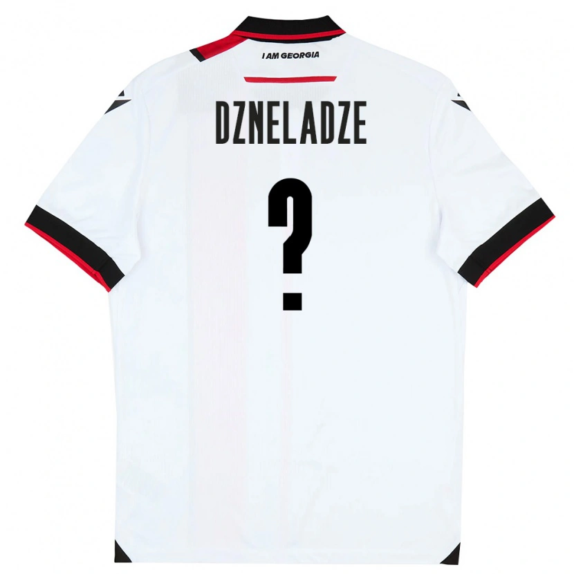 Danxen Män Georgia Anri Dzneladze #0 Vit Svart Röd Hemmatröja Matchtröjor 26-28 Tröjor T-Tröja