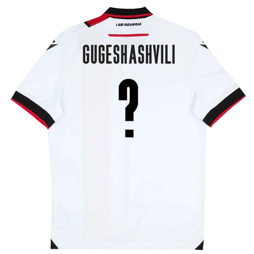Danxen Män Georgia Zaza Gugeshashvili #0 Vit Svart Röd Hemmatröja Matchtröjor 26-28 Tröjor T-Tröja