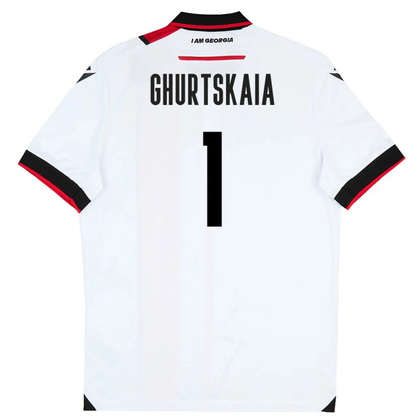 Danxen Män Georgia Dimitri Ghurtskaia #1 Vit Svart Röd Hemmatröja Matchtröjor 26-28 Tröjor T-Tröja