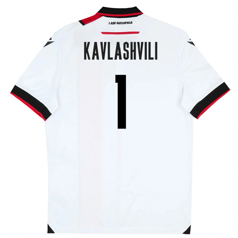 Danxen Män Georgia Giorgi Kavlashvili #1 Vit Svart Röd Hemmatröja Matchtröjor 26-28 Tröjor T-Tröja