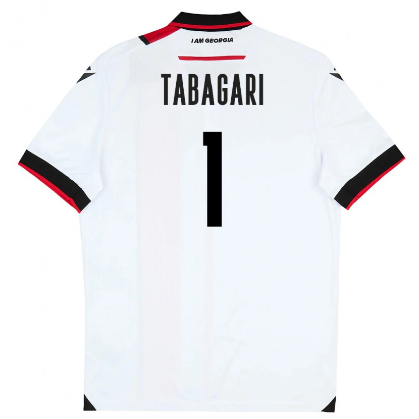 Danxen Män Georgia Eka Tabagari #1 Vit Svart Röd Hemmatröja Matchtröjor 26-28 Tröjor T-Tröja