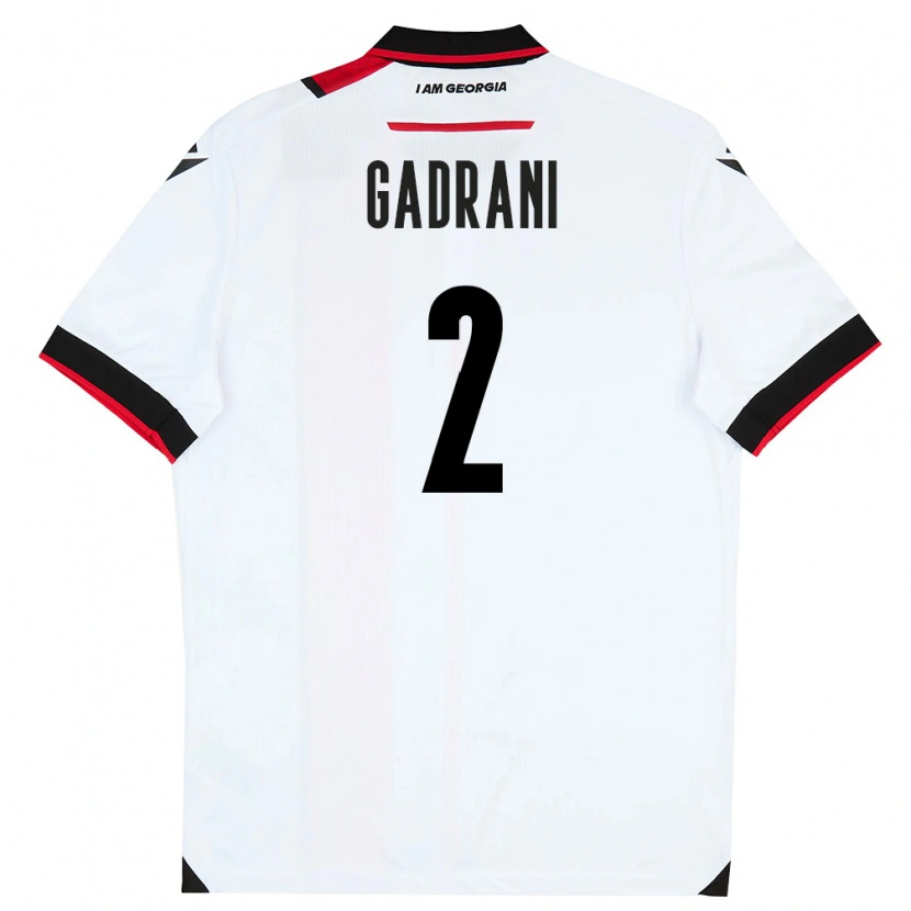 Danxen Män Georgia Luka Gadrani #2 Vit Svart Röd Hemmatröja Matchtröjor 26-28 Tröjor T-Tröja